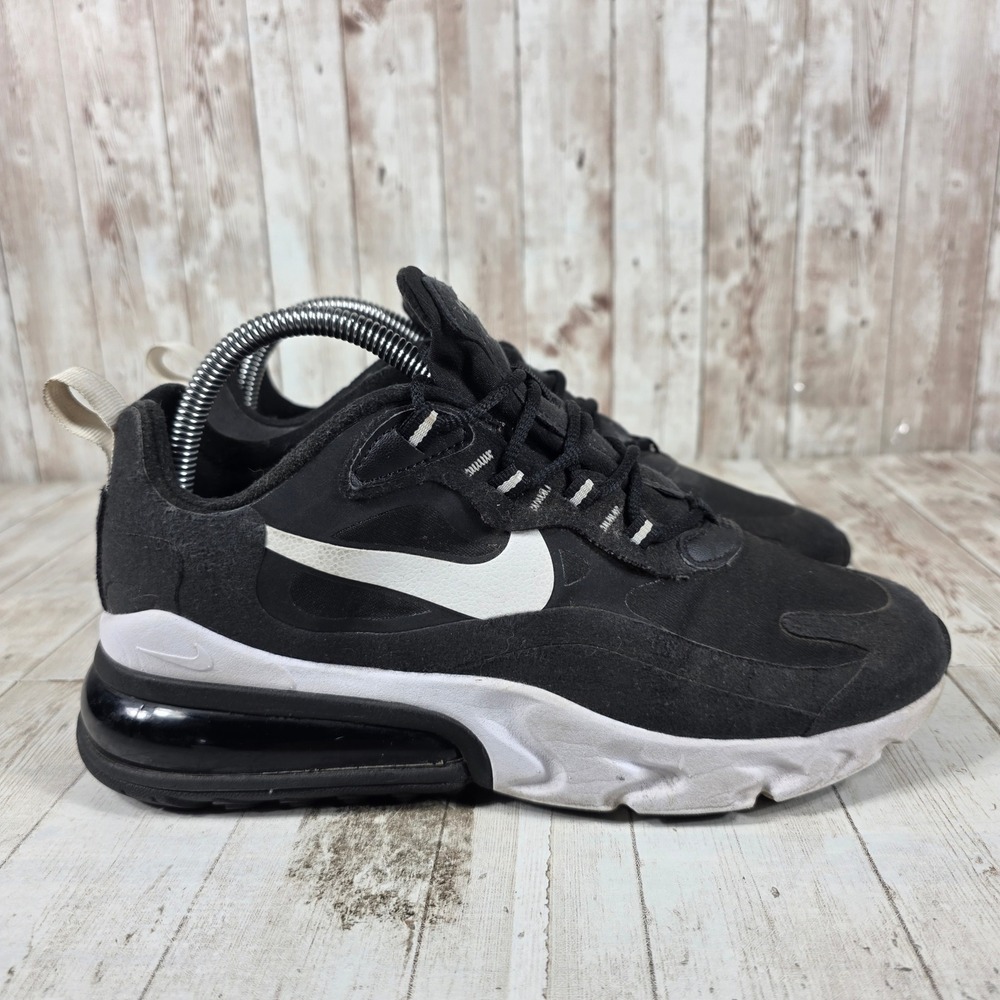 Nike Air Max 270 React Womens‎ Black White Running Shoes AT6174-004 Size 8